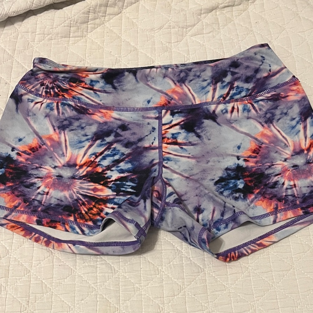 Born Primitive Purple and Orange Tie-Dye Athletic Shorts